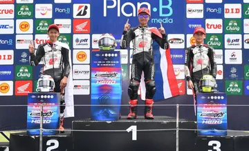 Pembalap Astra Honda Cetak Podium Perdana di Thailand Talent Cup 2024