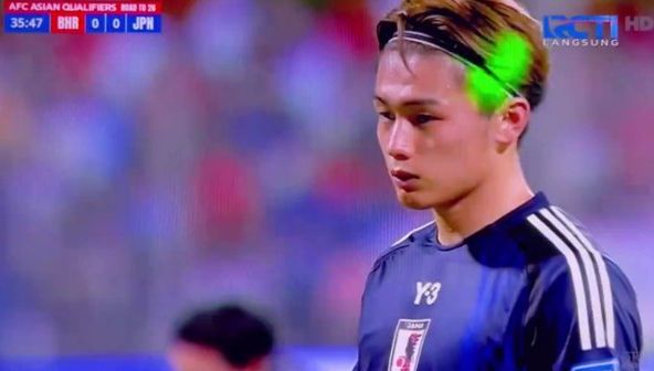 Laser Suporter Bahrain ke Pemain Jepang / X Gila Bola INA