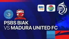 Link Live Streaming Liga 1: PSBS Biak vs Madura United Pukul 15.30 WIB