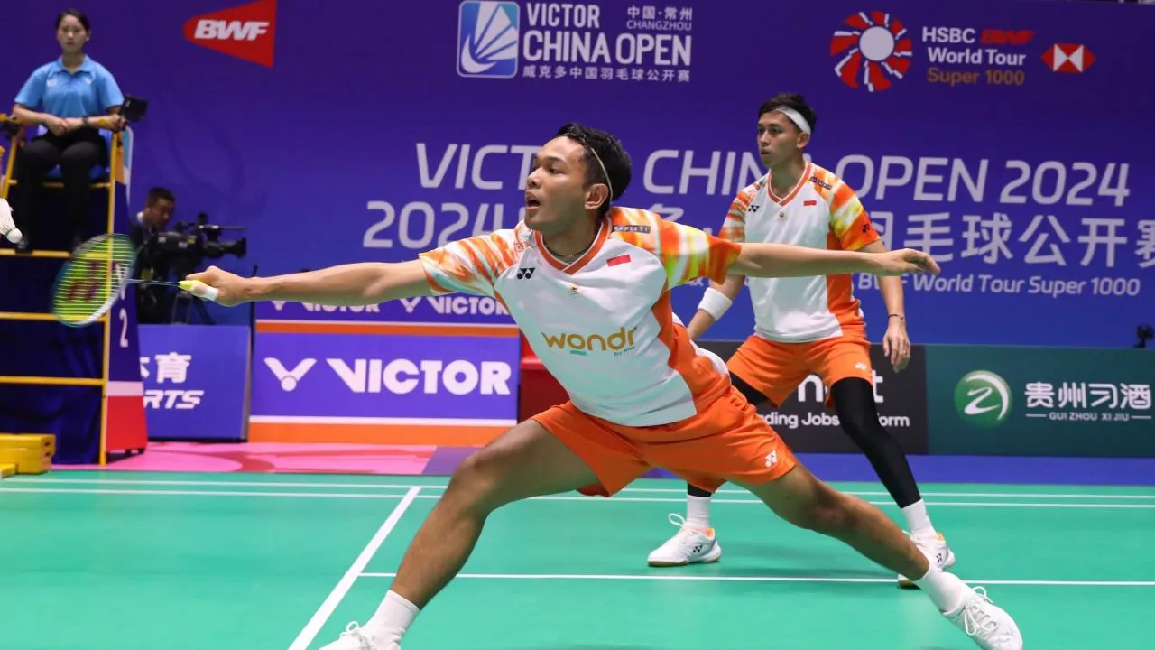 Fajar Alfian/Muhammad Rian Ardianto di China Open 2024/ Media PBSI