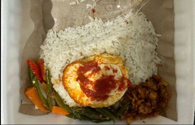 Salah satu menu katering atlet PON 2024 yang viral karena dinilai tak sesuai dengan besaran menu Rp 50.000