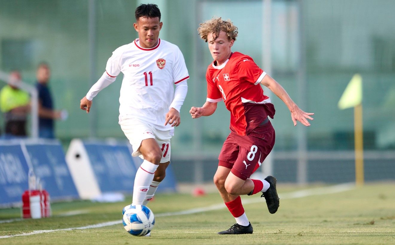 Timnas Indonesia U-16 kalah 0-2 dari Swiss di Pinatar Super Cup 2024/foto: Twitter Pinatar Arena.