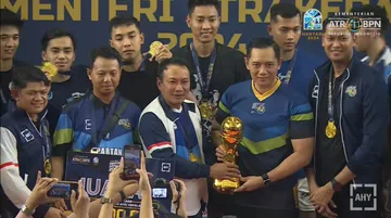 Tim voli putra BPN Jawa Timur juara Piala Menteri ATR/BPN 2024/foto: Youtube Kementerian ATR/BPN.