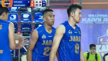 Tim voli putra Jabar mengalahkan Sumbar pada babak 16 Besar Kapolri Cup 2024, 25 September (Screenshot Vidio)