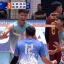 Dimas Saputra - Dimas Saputra saat pertandingan voli putra Sulteng vs Riau pada babak 16 Besar Kapolri Cup 2024, 25 September (tangkapan layar Vidio)