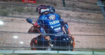 Galang Hendra Crash, WorldSSP300 Race 2 Aragon di-"Red Flag"