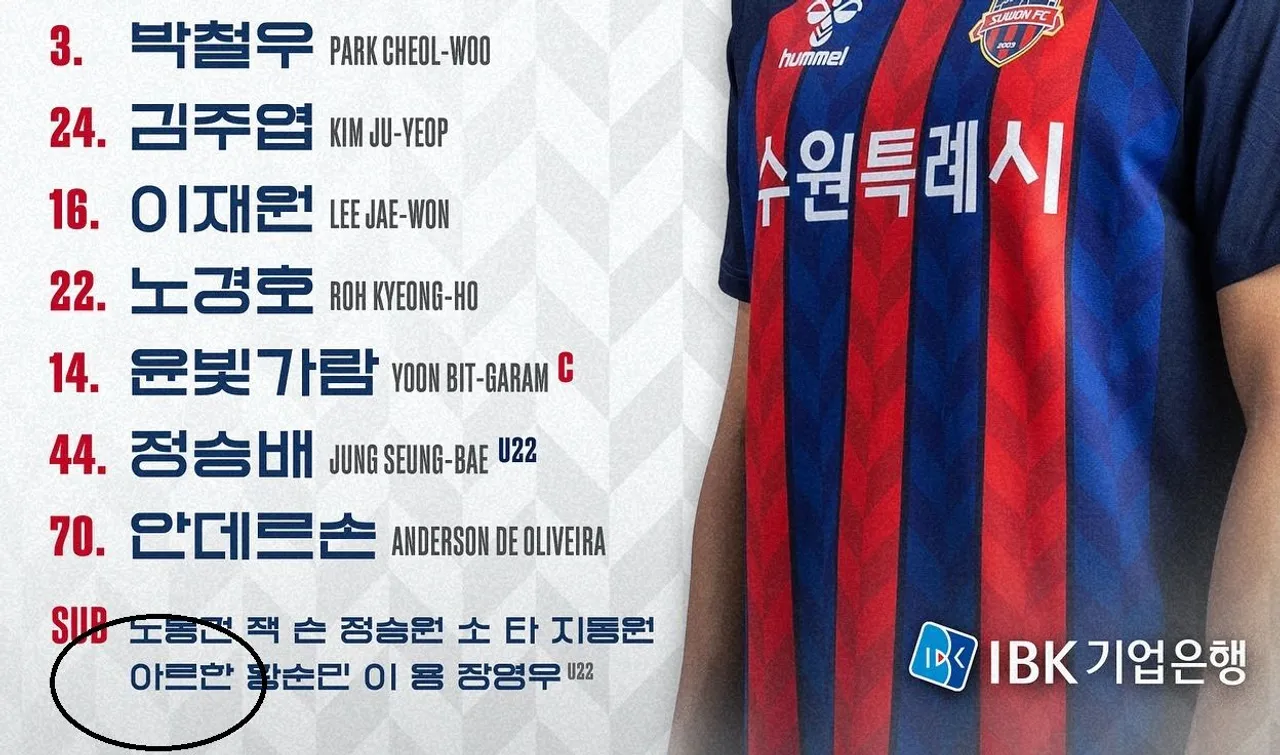 Nama Pratama Arhan masuk dalam daftar pemain cadangan Pohang Steelers vs Suwon FC (SUWON FC).