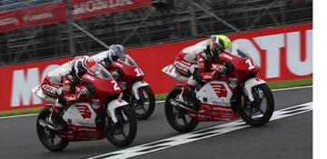 3 pembalap yang finish terdepan di Race 2 Putaran Keempat di Sirkuit Motegi, Jepang, 6 Oktober 2024 (Asia Talent Cup).