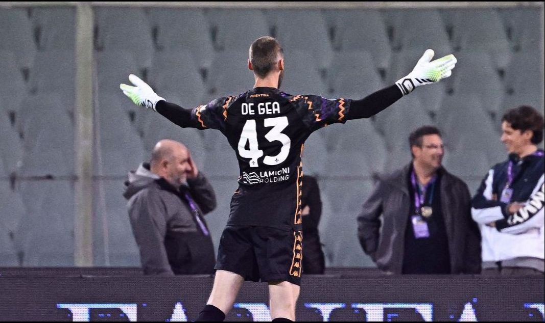 David De Gea saat pertandingan Fiorentina vs AC Milan di Stadion Artemio Franchi, Firenze, Italia, Minggu (6/10/2024). Sumber acfiorentina