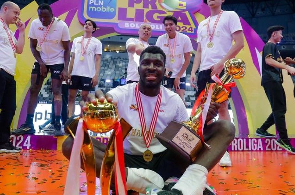 Noumory Keita saat membawa Bhayangkara Presisi juara Proliga 2024/foto: IG Noumory Keita.