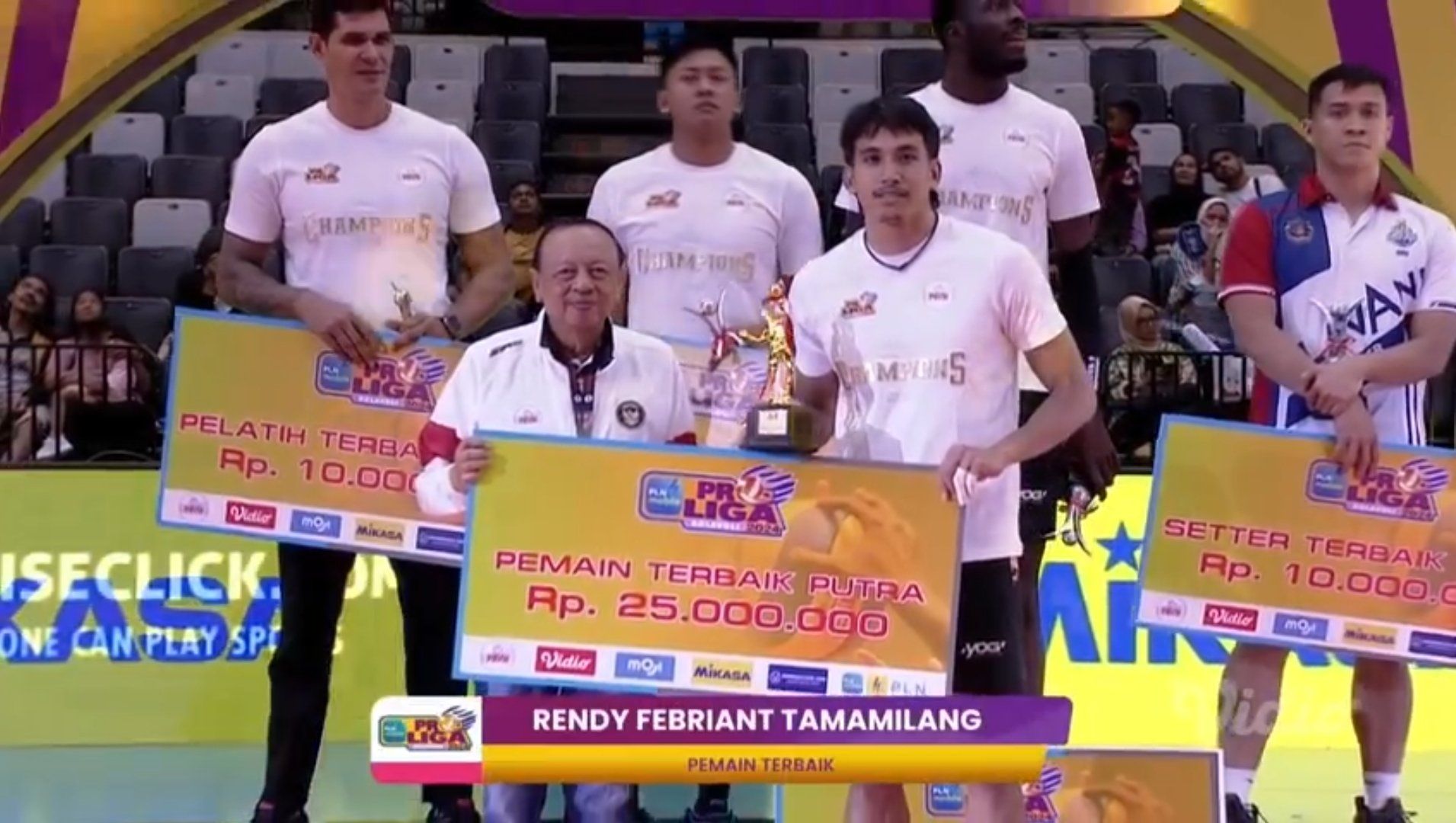 Rendy Tamamilang raih MVP Proliga 2024/foto: Vidio.