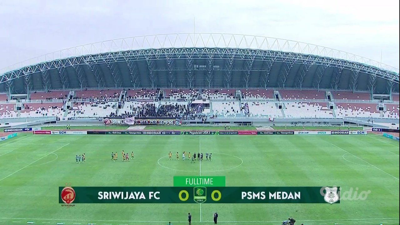 Sriwijaya FC ditahan imbang 0-0 oleh PSMS Medan di Liga 2 2024/2025/foto: Vidio.