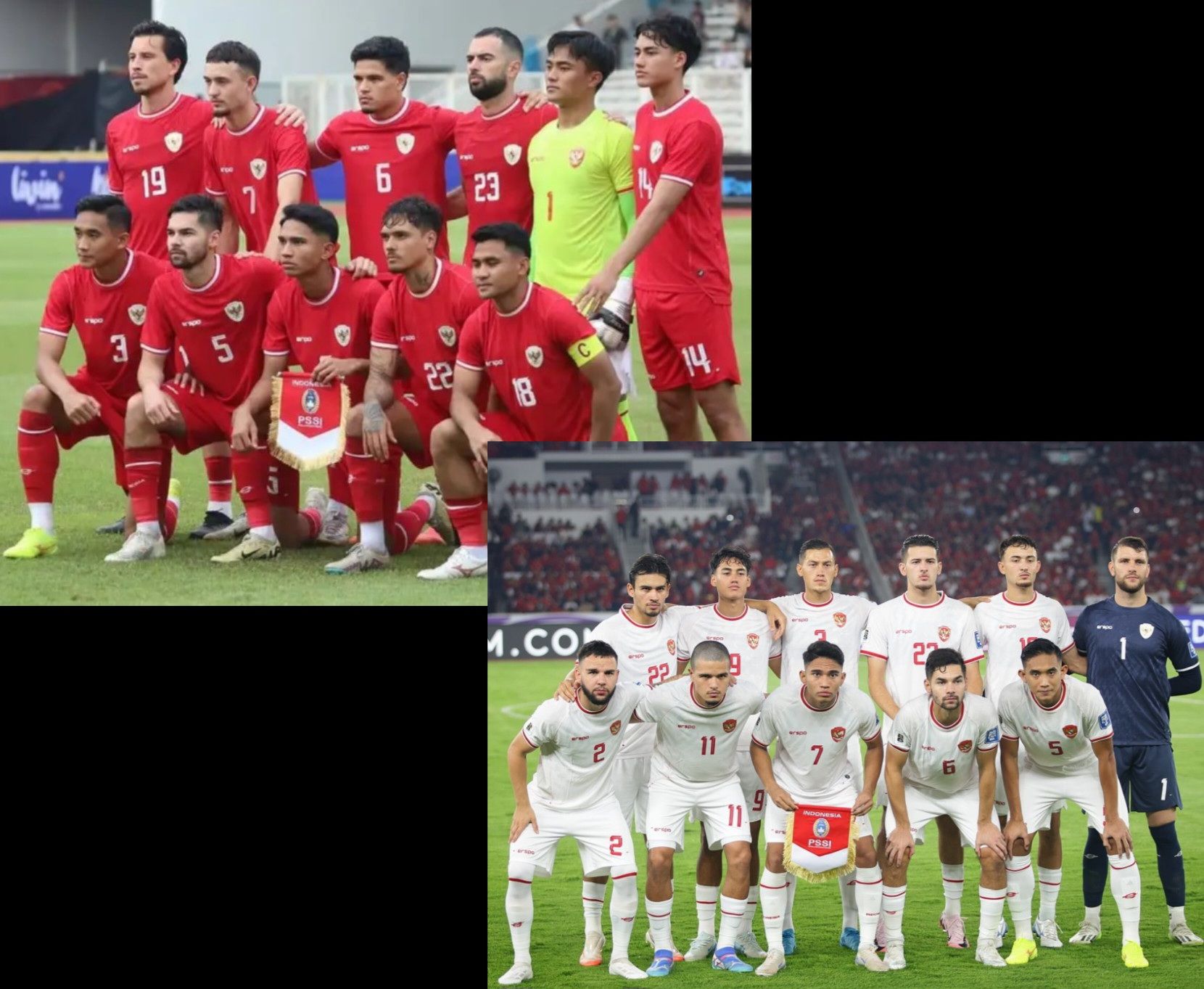 jersey merah vs putih timnas Indonesia (PSSI)