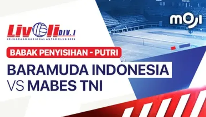 Link Live Streaming Livoli Divisi 1 2024 Putri: Baramuda vs Mabes TNI