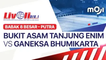 Link Live Streaming Bukit Asam vs Ganeksa di 8 Besar Livoli Putra