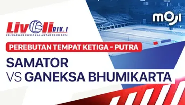 Link Live Streaming Posisi Ketiga Livoli Divisi 1: Samator vs Ganeksa