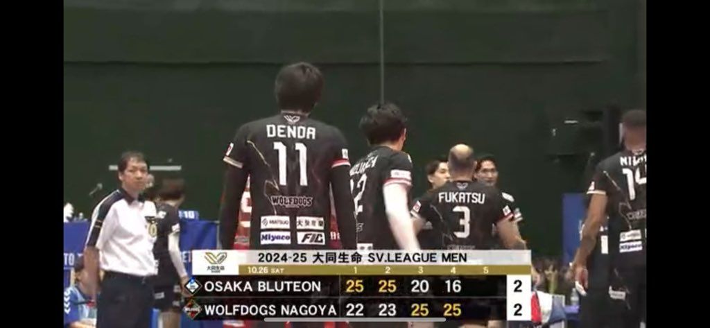 Pertandingan Osaka Bluteon vs Wolfdogs Nagoya berlangsung di Hirakata City Gymnasium, Sabtu (26/10/2024).