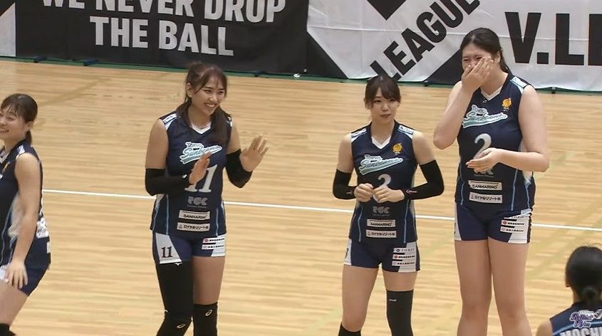 Yolla Yuliana saat debut di Liga Voli Jepang Divisi 2 Putri bersama Tokyo Sunbeams/foto: Youtube Shinshu Brilliant Aries.