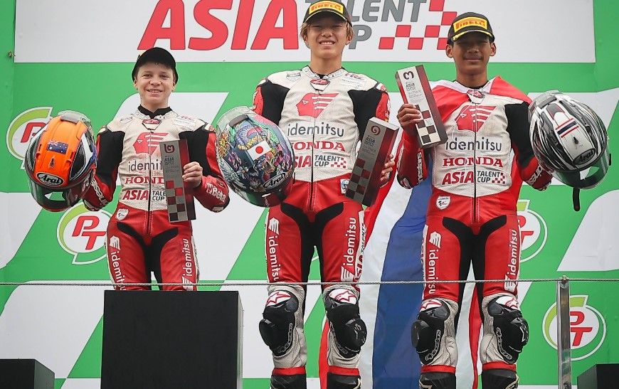 Podium race 2 IATC Thailand 2024 Minggu (27/10/2024)/foto: Twitter Asia Talent Cup.