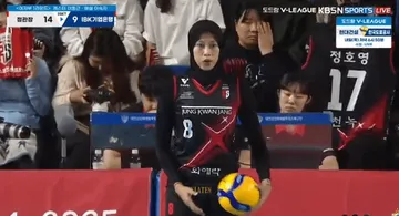 Megawati Hangestri saat pertandingan Red Sparks vs IBK Altos di Chungmu Gymnasium, Daejeon, Korea Selatan, Rabu (30/10/2024)