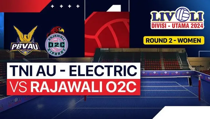 Link Live Streaming Livoli Divisi Utama 2024 TNI AU Electric vs Rajawali O2C