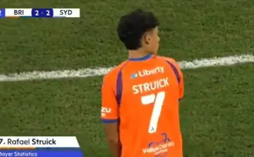 Rafael Struick saat tampil pada pertandingan Brisbane Roar vs Sydney FC (tangkapan layar A-League)