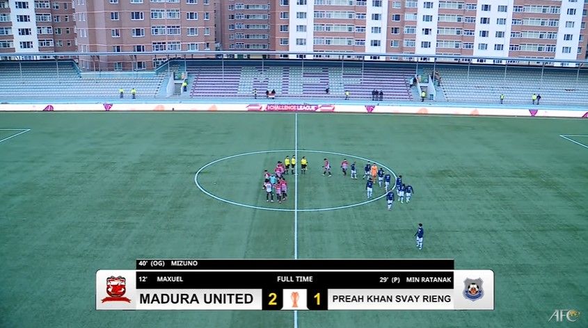 Madura United menang 2-1 atas Svay Rieng di AFC Challenge League 2024/2025/foto: Youtube AFC Hub.