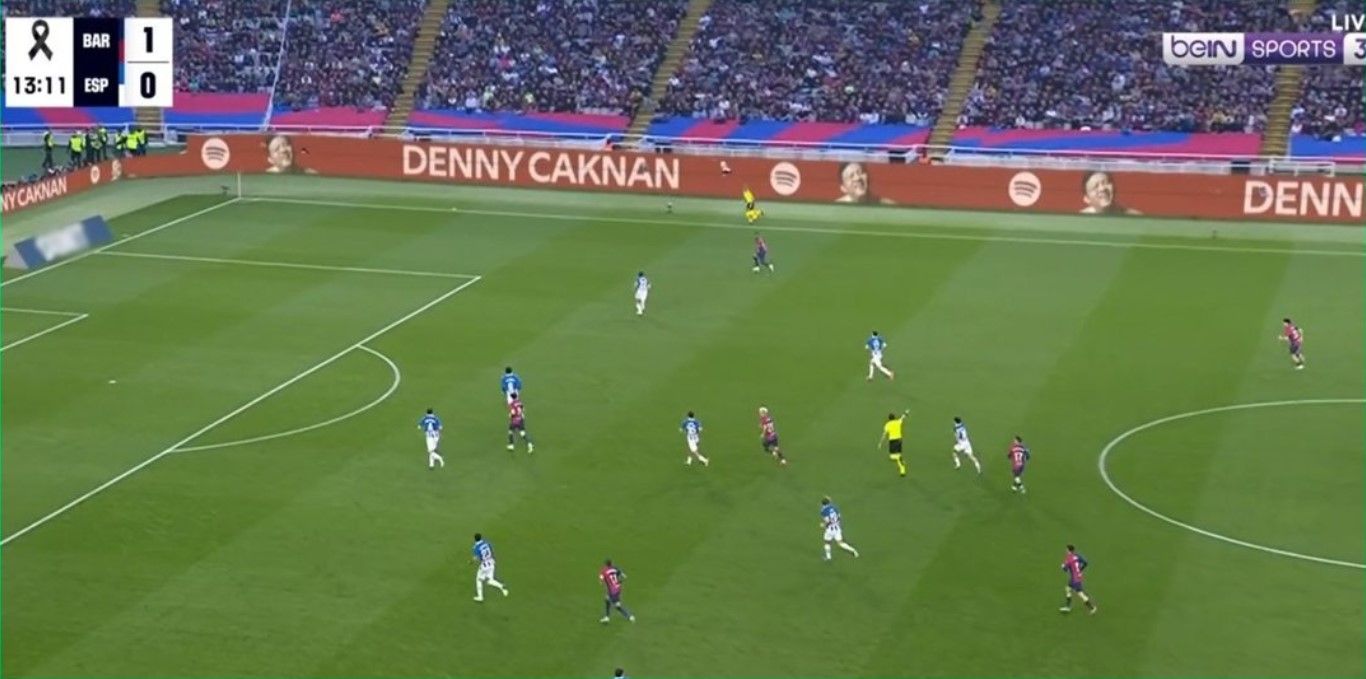 Iklan promosi album baru Denny Caknan muncul di laga Barcelona vs Espanyol/foto: X/Footballicius