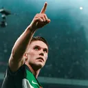 Viktor Gyokeres usai mencetak gol melawan Man City. foto (https://www.instagram.com/championsleague)