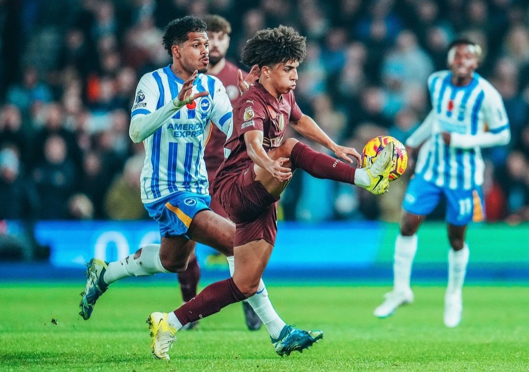 Pertandingan Brighton vs Manchester City berlangsung di Stadion American Express, Sabtu (9/11/2024). Foto: @mancity