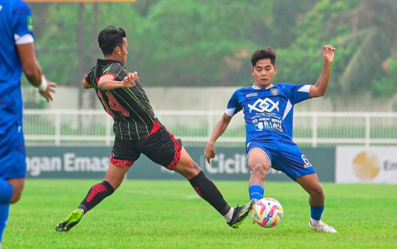 Pertandingan lanjutan Liga 2 Grup 1 antara Bekasi City vs PSPS Pekabnbaru yang berlangsung di Stadion Purnawarman, Perwakarta, 15 November 2024 (Foto: @pspsriau)