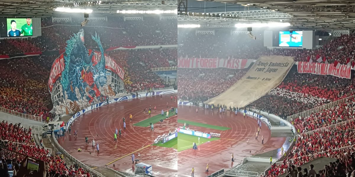 Koreo di laga Indonesia vs Jepang karya La Grande Indonesia dan Ultras Garuda/foto: X/InfoSuporterID