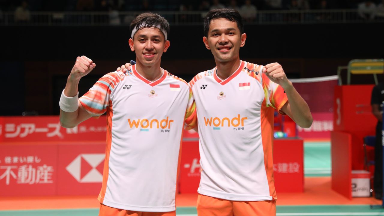 Fajar Alfian/Muhammad Rian Ardianto di Kumamoto Japan Masters 2024