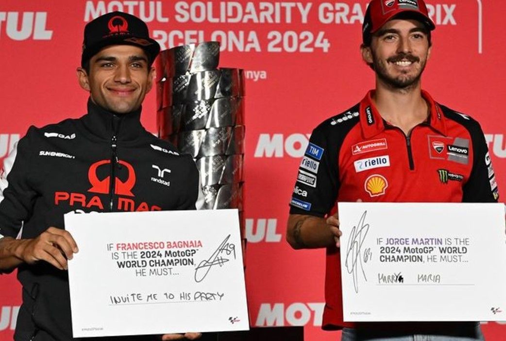 Jorge Martin dan Francesco Bagnaia dari satu tim menjadi juara dunia MotoGP/foto: IG MotoGP.