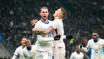 Pemain Timnas Prancis rayakan gol/ X Equipe de France.