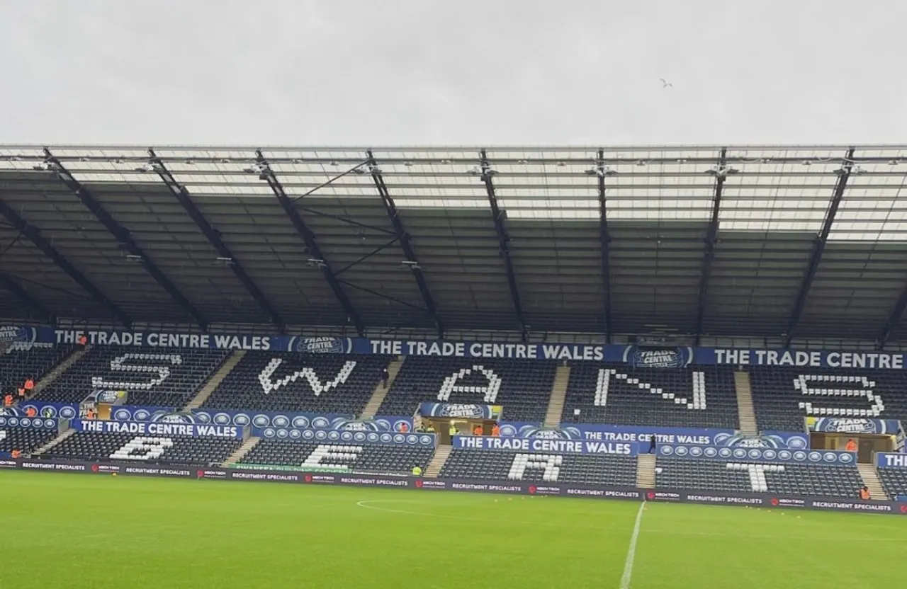 Stadion The Trade Center Wales yang jadi arena peetandingan Swansea City vs Leeds United, 24 November 2024 (Swansea)