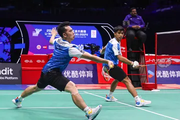 Sabar Karyaman Gutama/Mohammad Reza Pahlevi Isfahani Runner-Up China Masters 2024 (Foto: PBSI)