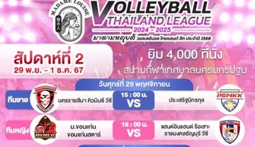 Jadwal Liga Voli Thailand 2024/2025 Pekan Kedua, 29 November - 1 Desember