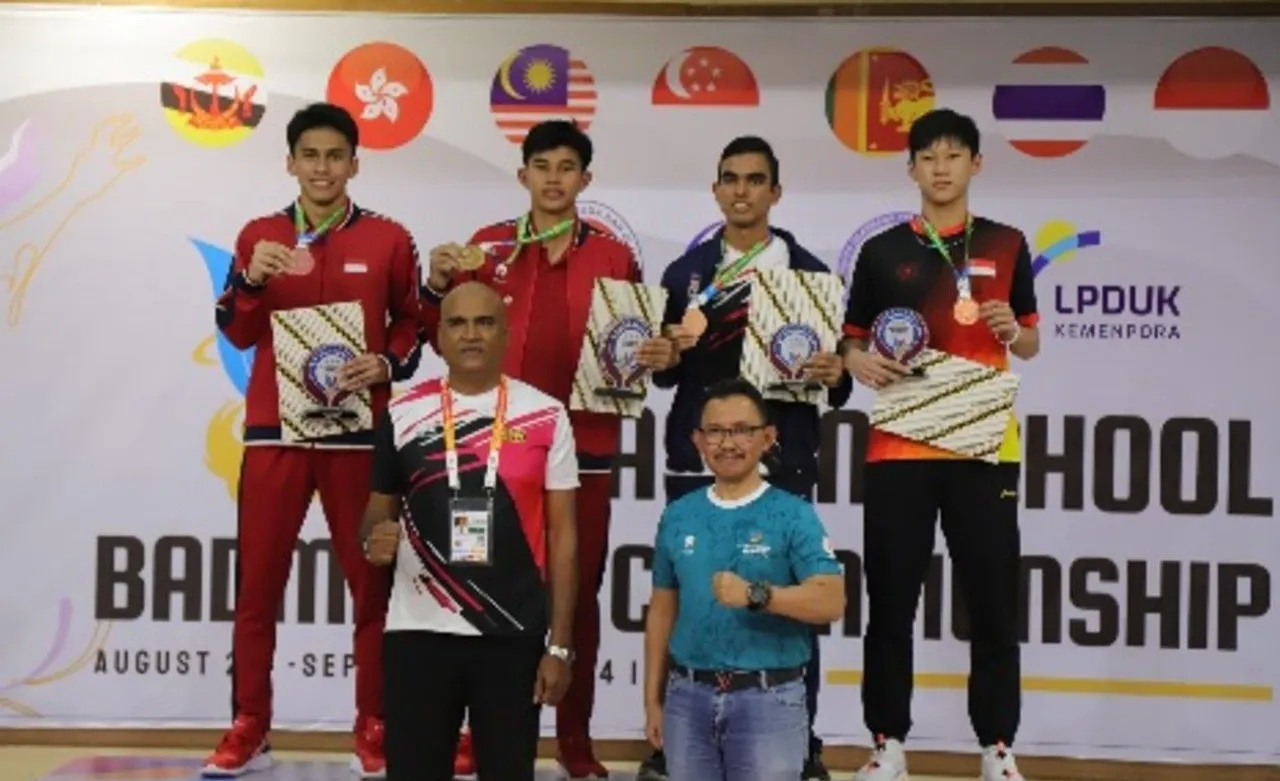 Indonesia keluar sebagai juara umum Asian School Badminton Championship atau ASBC 2024/foto: Kemenpora RI.