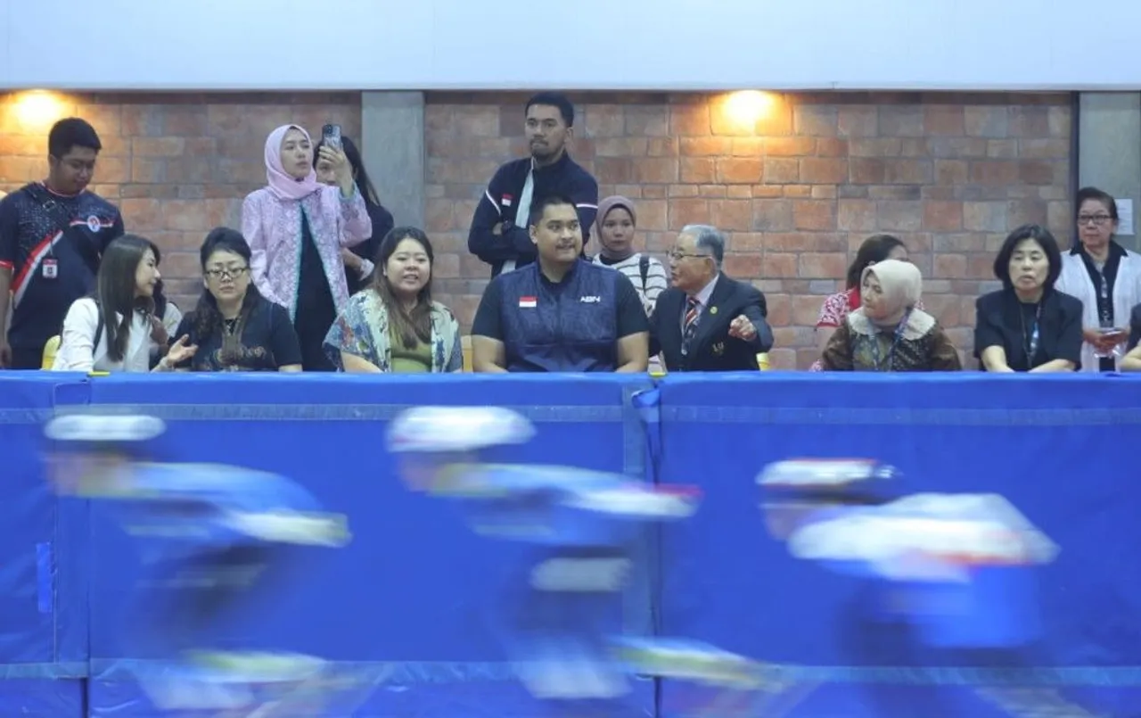 Menpora RI Dito Ariotedjo hadiri Kejuaraan Asian Open Short Speed Skating Trophy 2024/foto: Kemenpora RI.