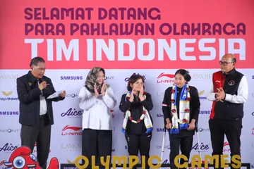 Kemenpora RI sambut kedatangan Rifda Irfanaluthfi usai Olimpiade Paris 2024/foto: Kemenpora RI.