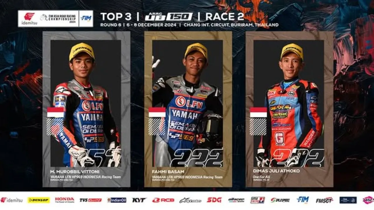 Hasil race 2 UB150 ARRC 2024 di seri penutup yang digelar di Thailand/foto: IG ARRC.