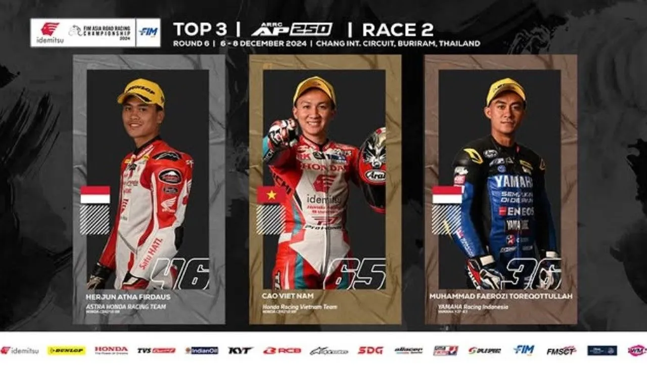 Hasil race 2 AP250 ARRC 2024/foto: IG ARRC