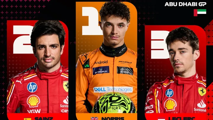 Lando Norris, Carlos Sainz, Charles Leclerc (Foto: x.com/F1)