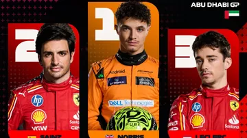 Lando Norris, Carlos Sainz, Charles Leclerc (Foto: x.com/F1)