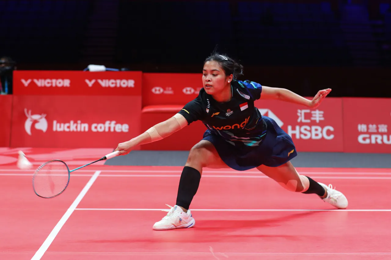 Gregoria Mariska Tunjung di BWF World Tour Finals 2024 (Foto: PBSI)