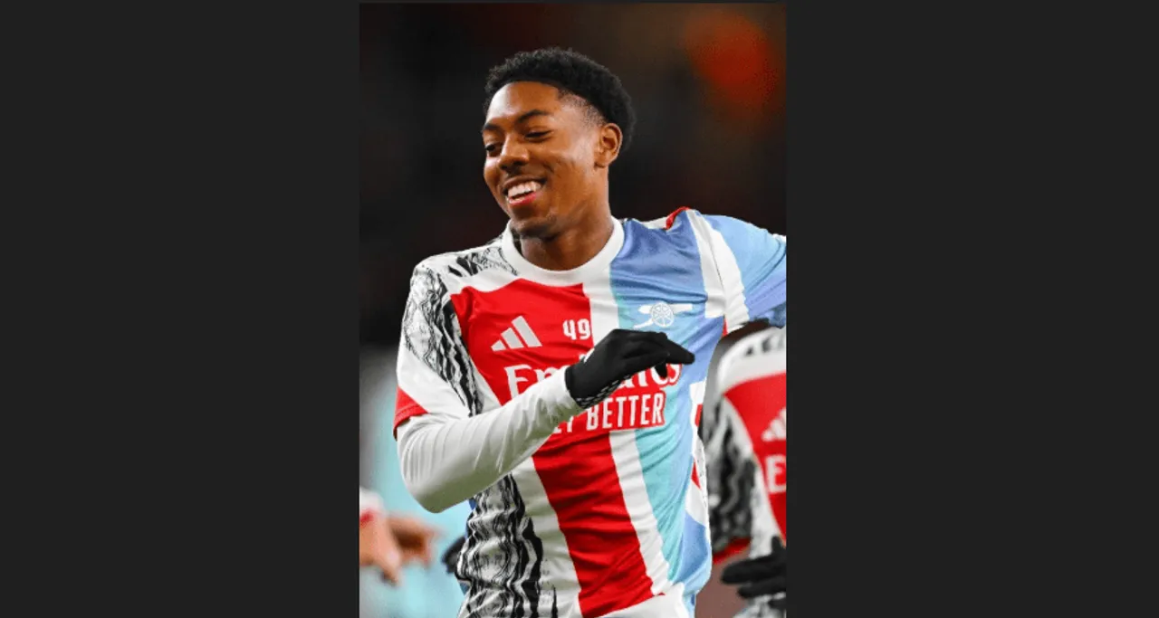 Myles Lewis-Skelly jadi starter dalam pertandingan Arsenal vs Monaco berlangsung di Stadion Emirates, London, Inggris, 12 Desember 2024 (@arsenal)