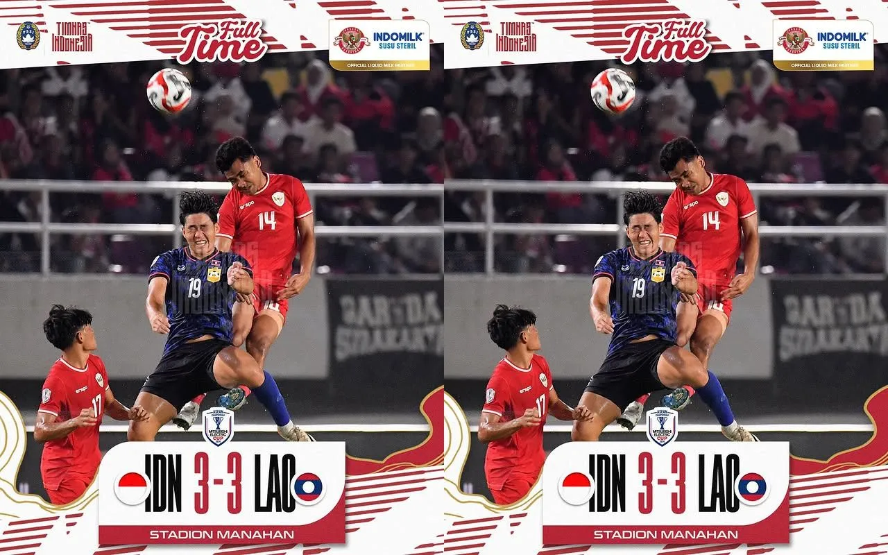 Timnas Indonesia ditahan imbang 3-3 oleh Laos di laga kedua Piala AFF 2024/foto: IG Timnas Indonesia.