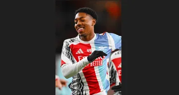 Myles Lewis-Skelly jadi starter dalam pertandingan Arsenal vs Monaco berlangsung di Stadion Emirates, London, Inggris, 12 Desember 2024 (@arsenal)