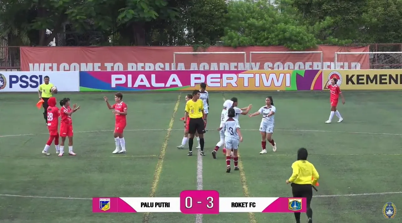 Hasil Palu Putri vs Roket FC di Piala Pertiwi Senior 2024/foto: Youtube PSSI TV.